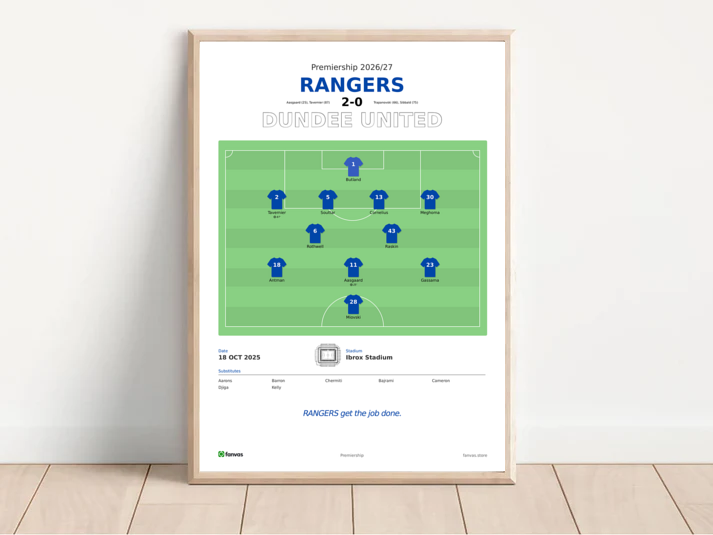 Rangers vs Dundee United — Match Day (18 Oct 2025)