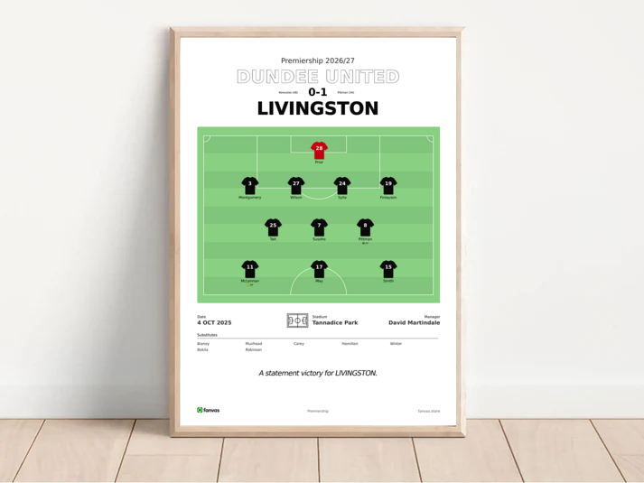 Dundee United vs Livingston — Match Day (4 Oct 2025)