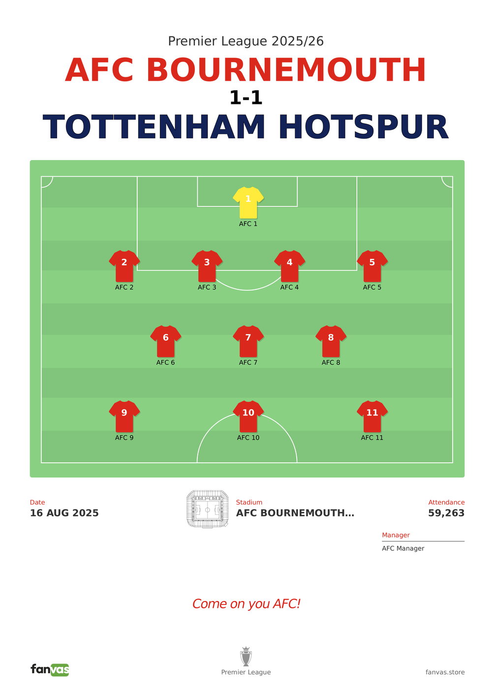 AFC Bournemouth vs Tottenham Hotspur — Match Day