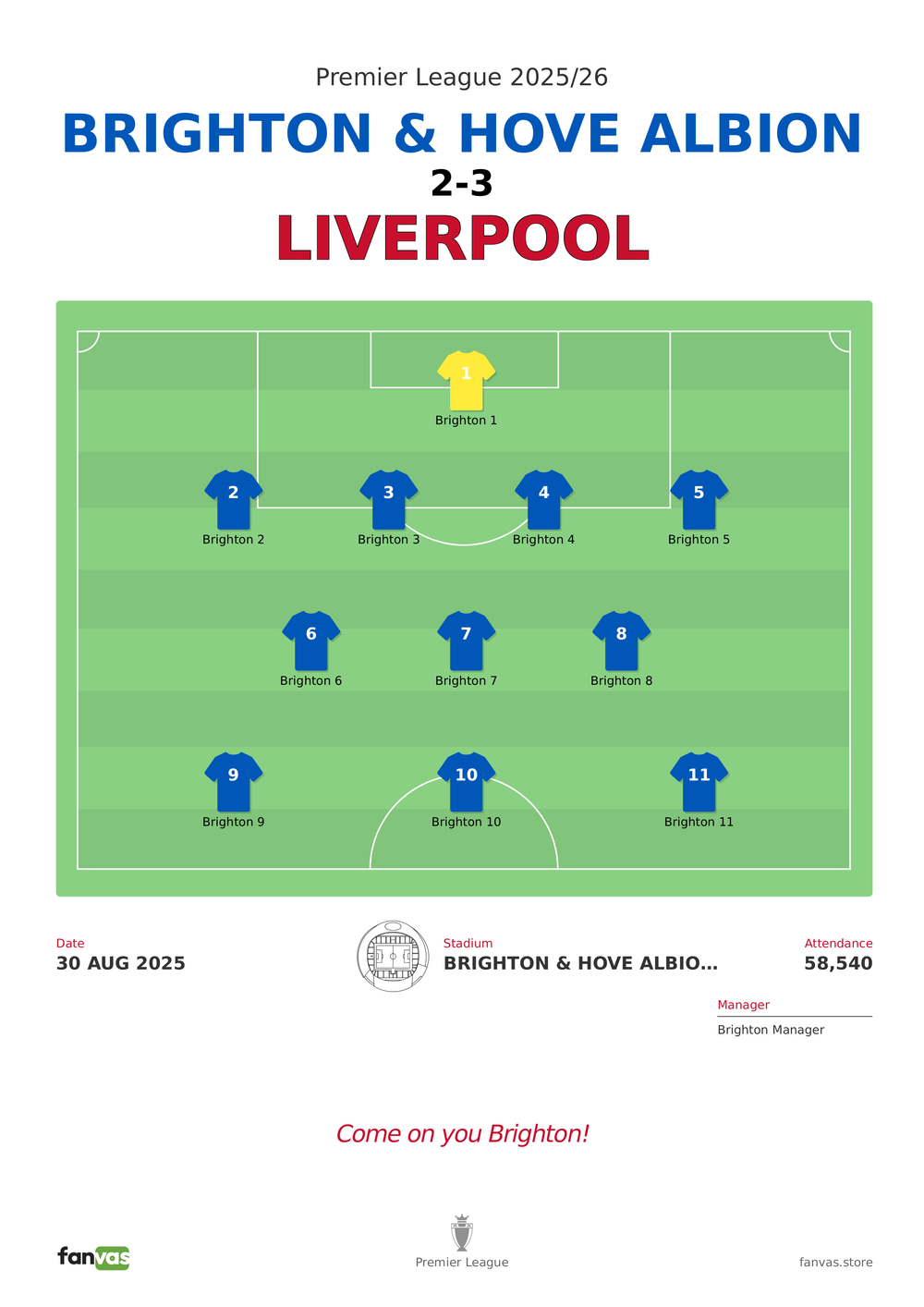 Brighton & Hove Albion vs Liverpool — Match Day