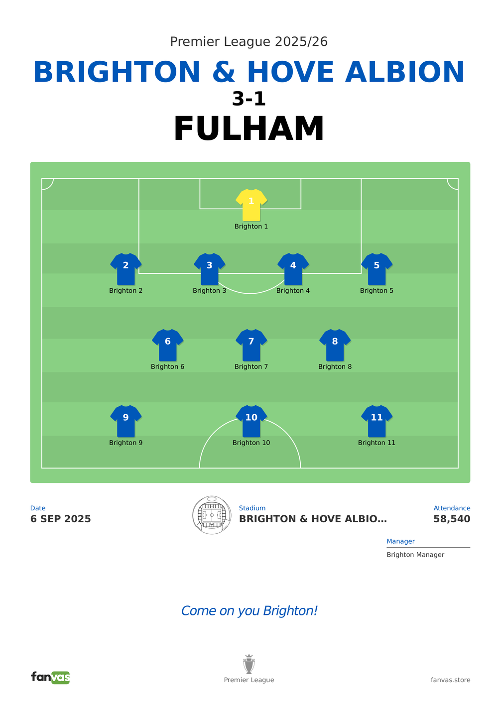 Brighton & Hove Albion vs Fulham — Match Day