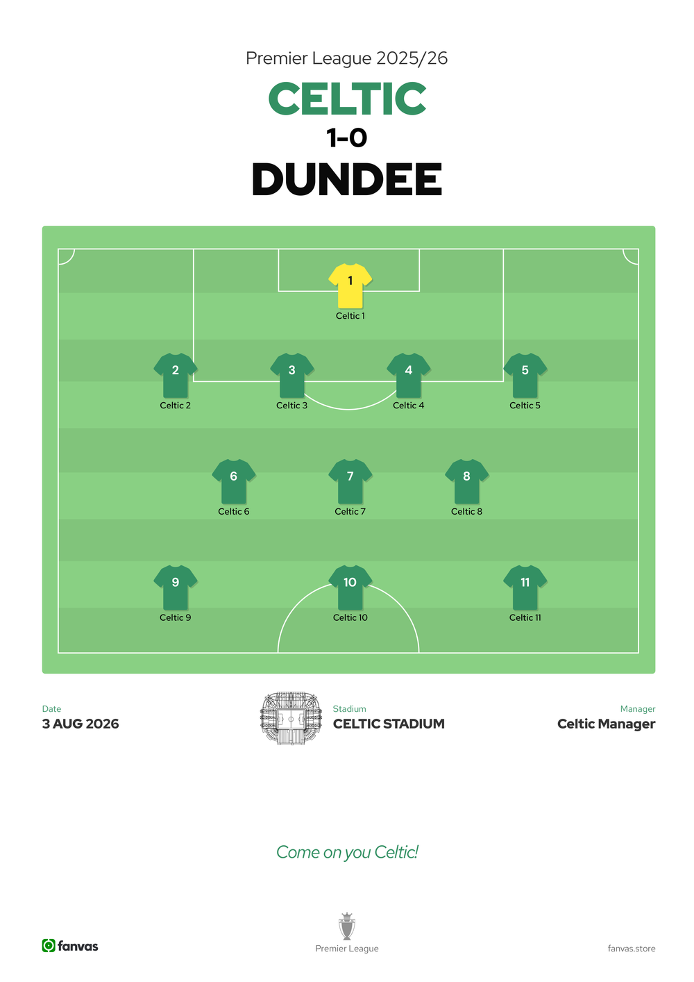 Celtic vs Dundee — Match Day (3 Aug 2026)