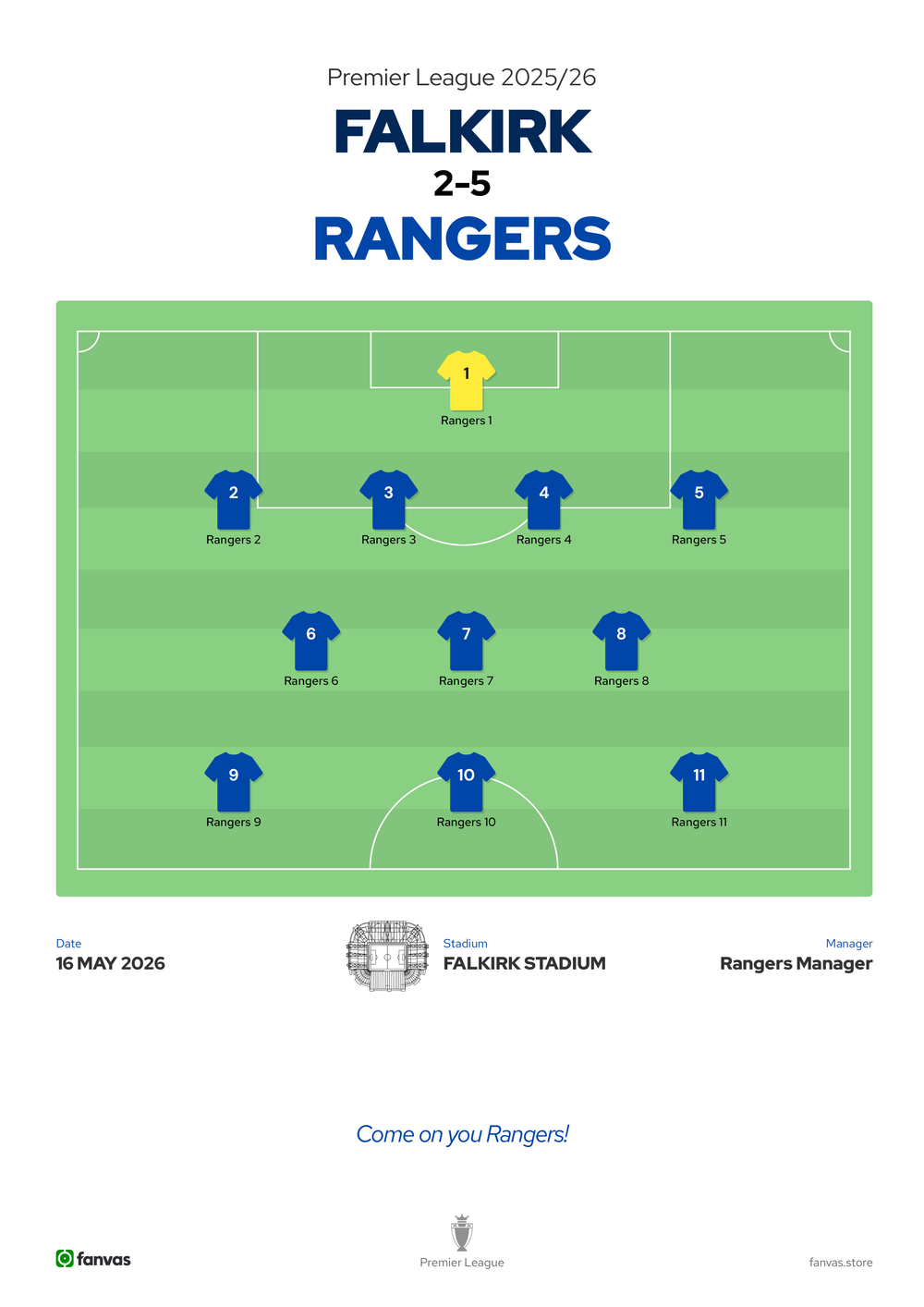Falkirk vs Rangers — Match Day (16 May 2026)