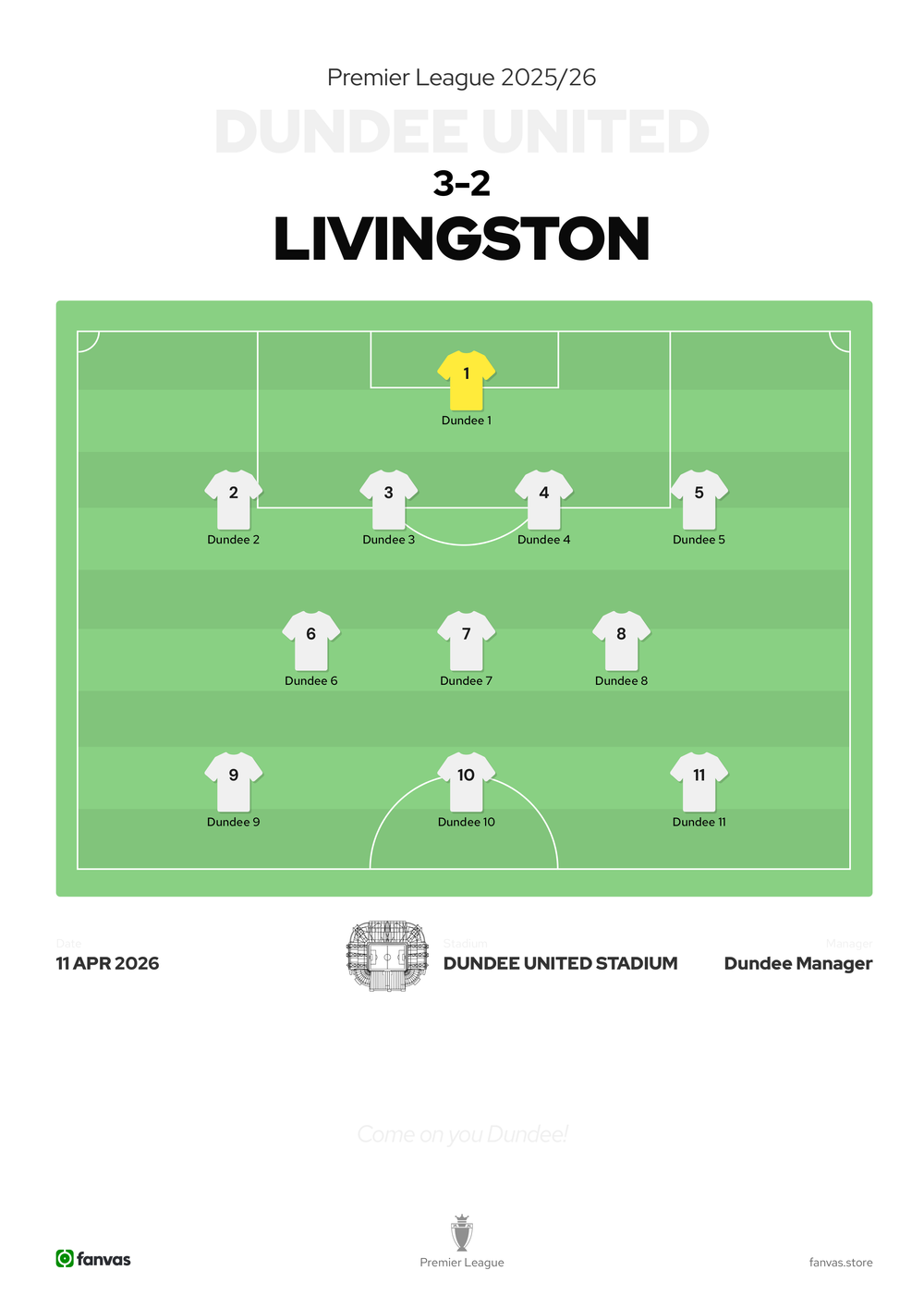 Dundee United vs Livingston — Match Day (11 Apr 2026)