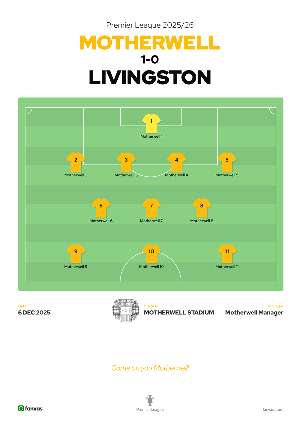 Motherwell vs Livingston — Match Day (6 Dec 2025)