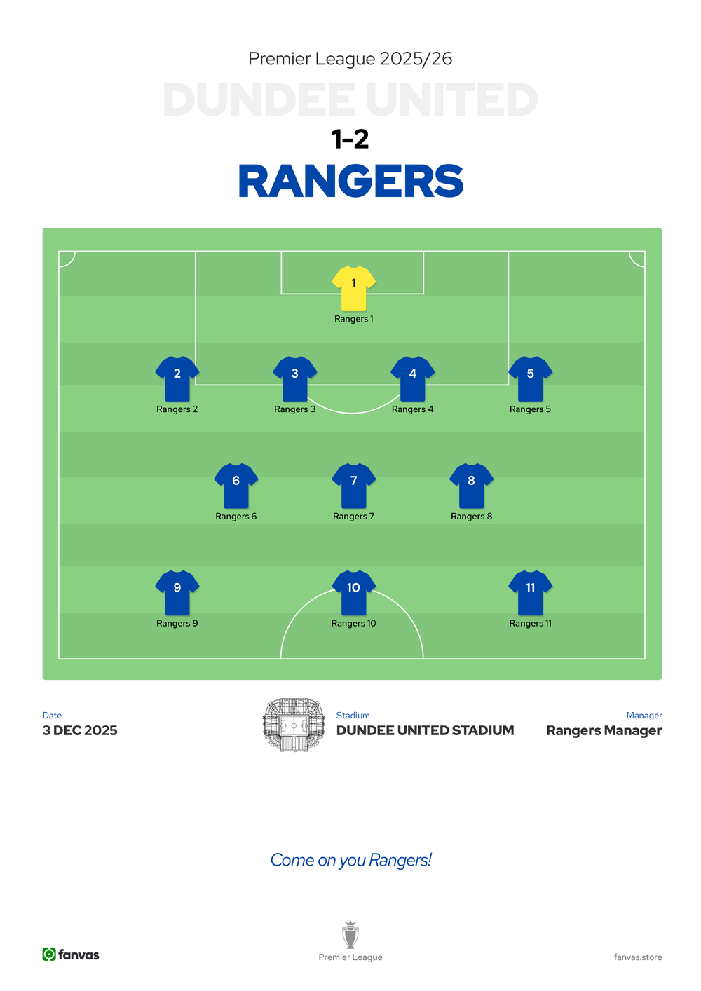 Dundee United vs Rangers — Match Day (3 Dec 2025)