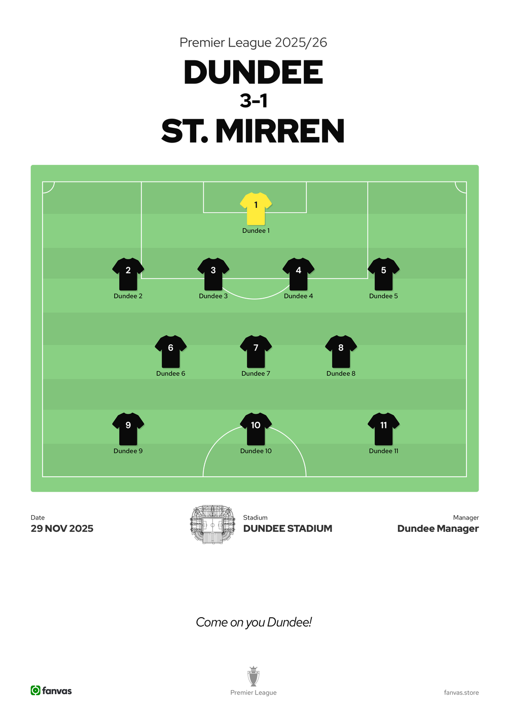 Dundee vs St. Mirren — Match Day (29 Nov 2025)
