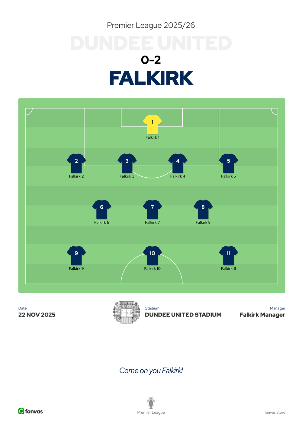 Dundee United vs Falkirk — Match Day (22 Nov 2025)