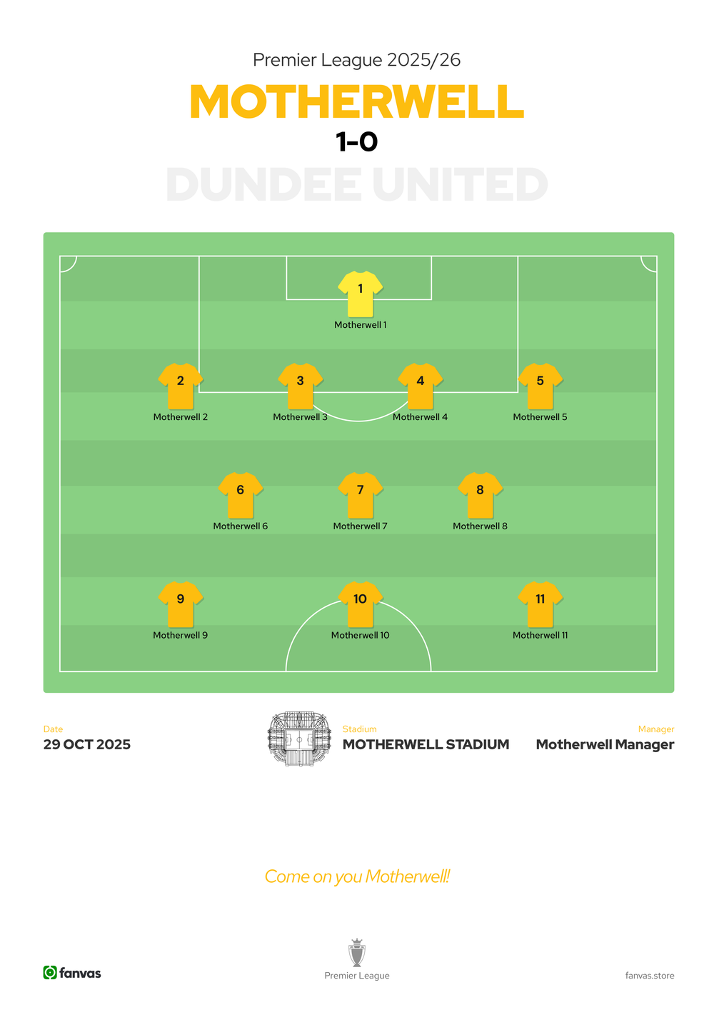Motherwell vs Dundee United — Match Day (29 Oct 2025)