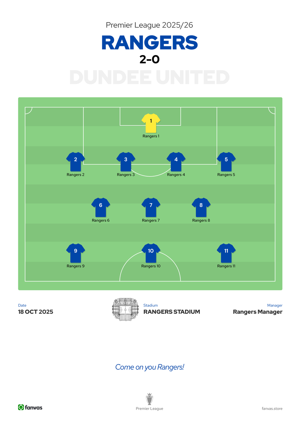 Rangers vs Dundee United — Match Day (18 Oct 2025)