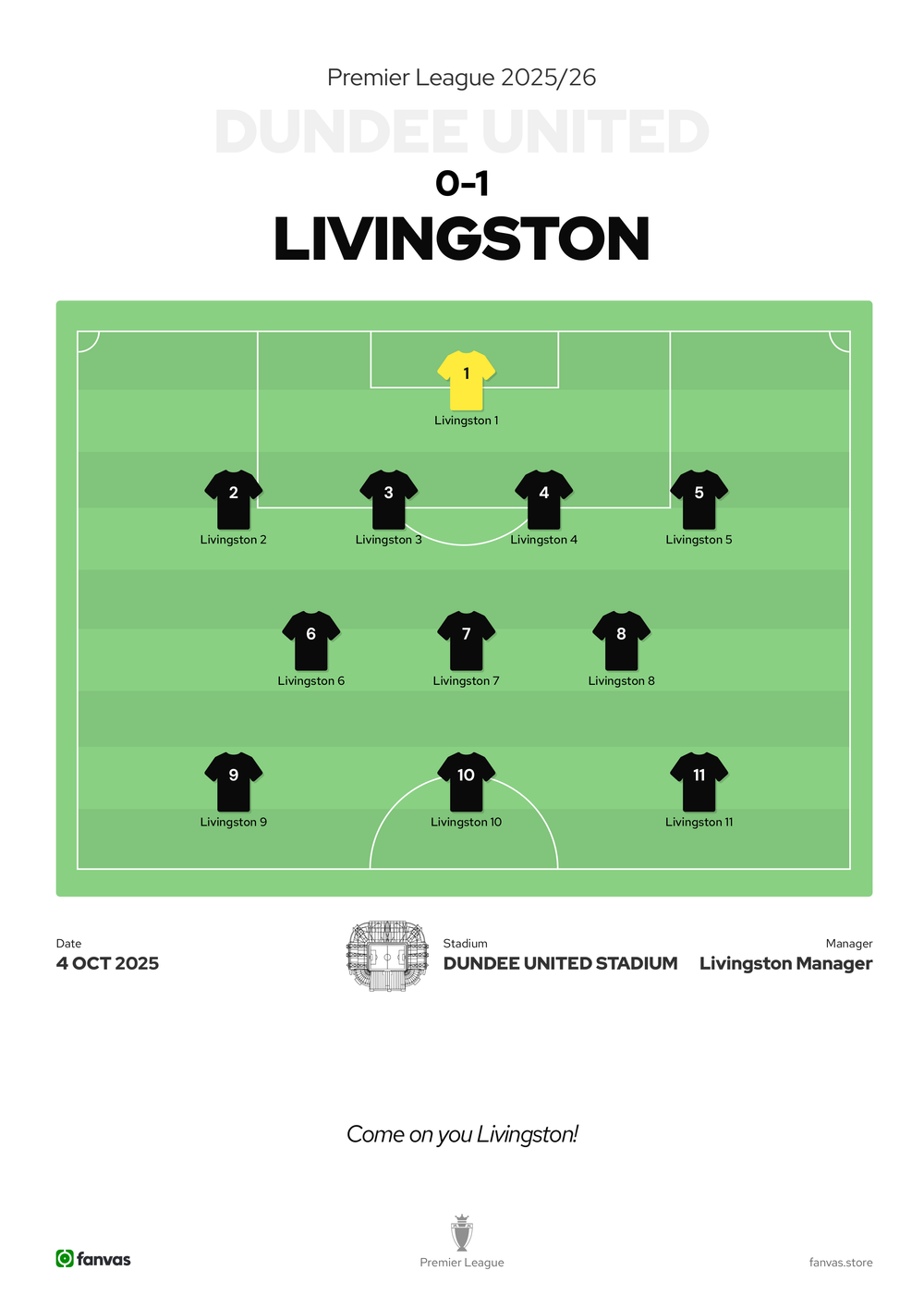 Dundee United vs Livingston — Match Day (4 Oct 2025)