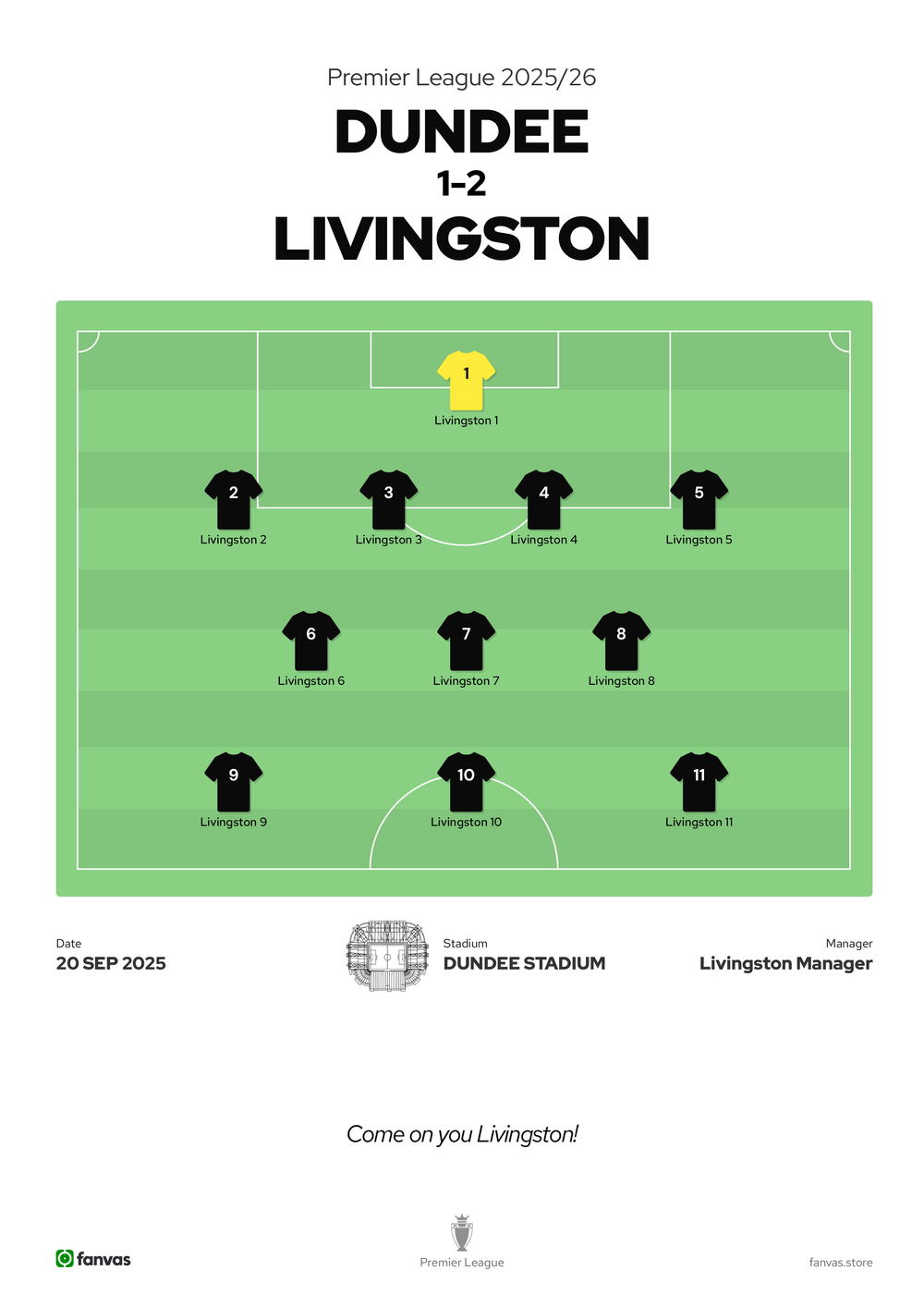 Dundee vs Livingston — Match Day (20 Sep 2025)