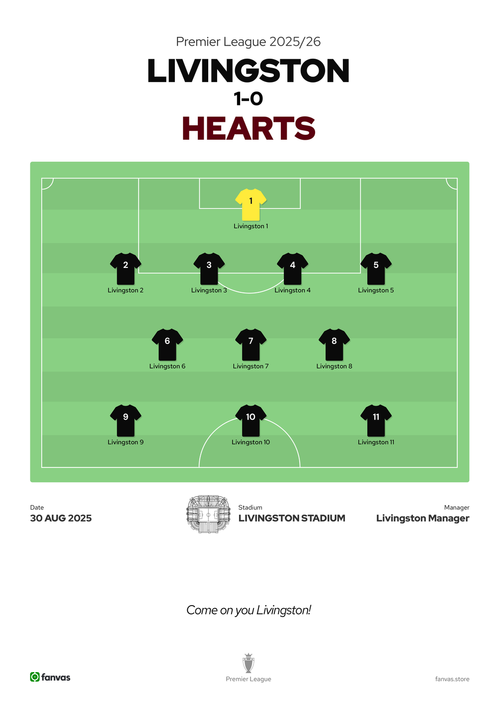 Livingston vs Hearts — Match Day (30 Aug 2025)