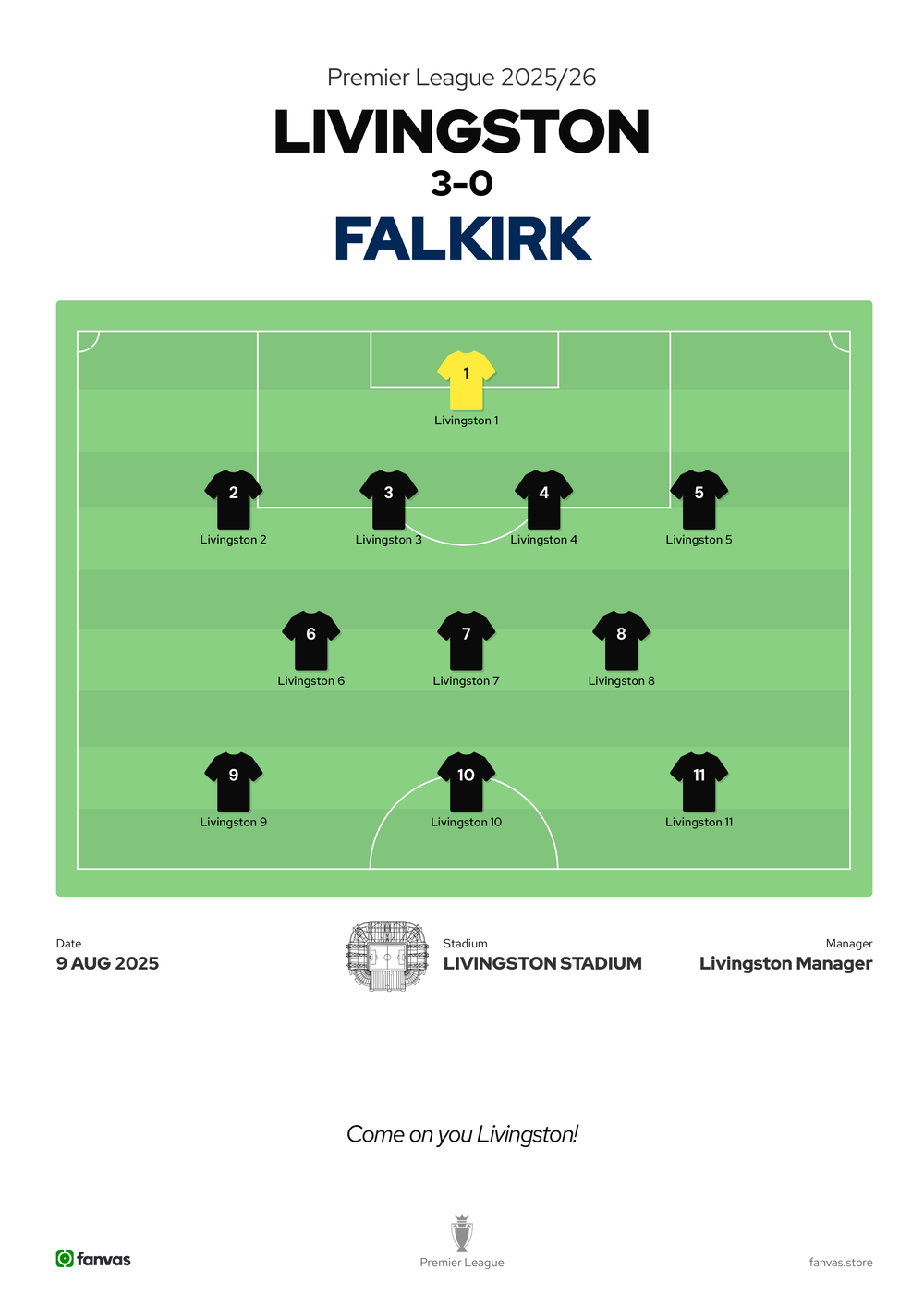 Livingston vs Falkirk — Match Day (9 Aug 2025)