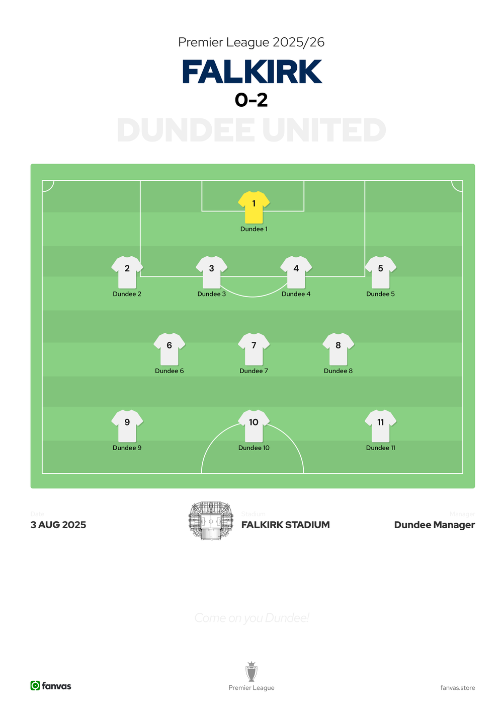 Falkirk vs Dundee United — Match Day (3 Aug 2025)
