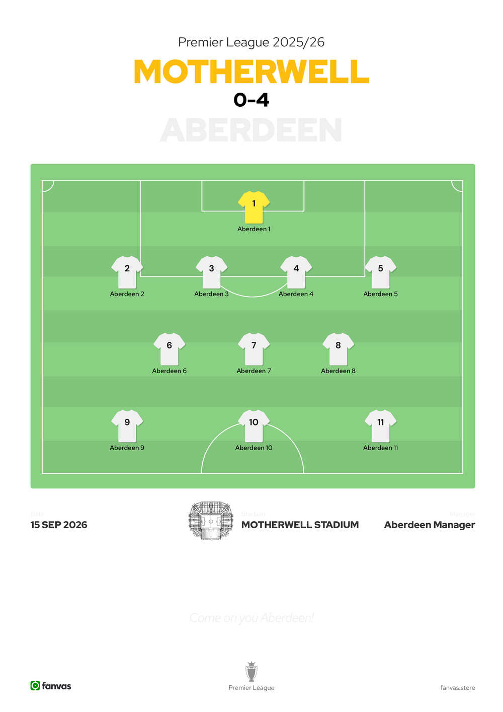 Motherwell vs Aberdeen — Match Day (15 Sep 2026)