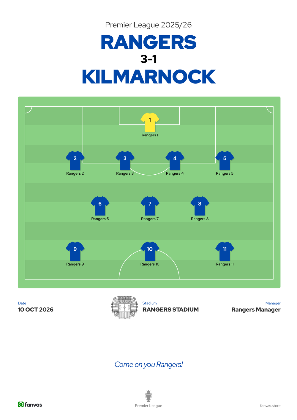 Rangers 3 - 1 Kilmarnock