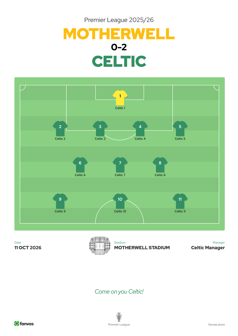 Motherwell 0 - 2 Celtic